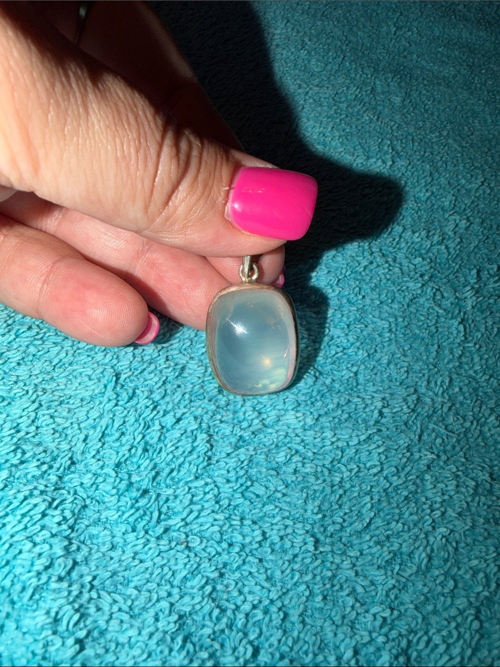 Handcrafted pale Rose quartz Pendant